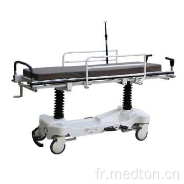 Lit de chariot d&#39;hôpital d&#39;urgence en aluminium hydraulique